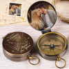 Custom Photo Your Smile Is My Favorite Destination - Couple Personalized Custom Compass - Gift For Husband Wife, Anniversary