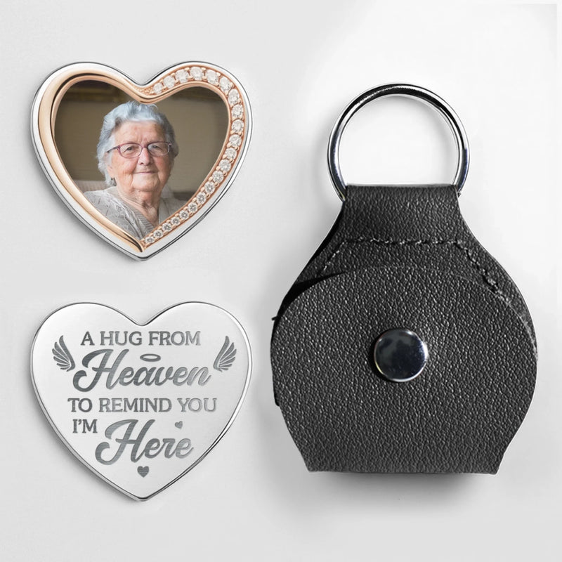 Custom Photo Missed Beyond Words - Memorial Personalized Custom Heart Pocket Hug - Sympathy Gift For Family Members