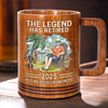 La légende a retenté sa chance - Mug en bois personnalisé - Cadeau de remerciement et de départ à la retraite pour collègues, collègues de travail, etc.