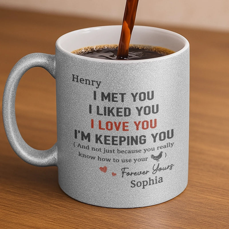 You’re My Forever - Couple Personalized Custom Metallic Mug - Gift For Husband, Wife, Couple