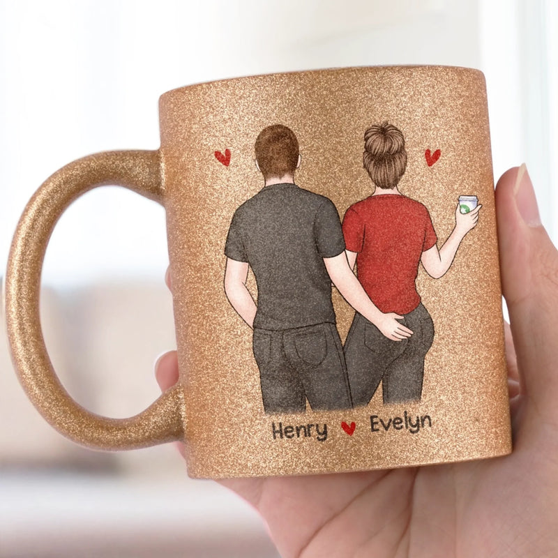 I Promise To Always Be By Your Side - Couple Personalized Custom Metallic Mug - Gift For Husband Wife, Anniversary