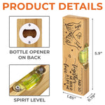 Love Built This Life - Couple Personalized Custom Engraved Wooden Bottle Opener With Built-in Spirit Level - Gift For Couple