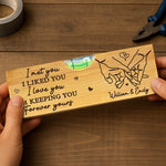 No Measure For Our Love - Couple Personalized Custom Engraved Wooden Bottle Opener With Built-in Spirit Level - Gift For Husband, Wife, Couple