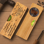 No Measure For Our Love - Couple Personalized Custom Engraved Wooden Bottle Opener With Built-in Spirit Level - Gift For Husband, Wife, Couple