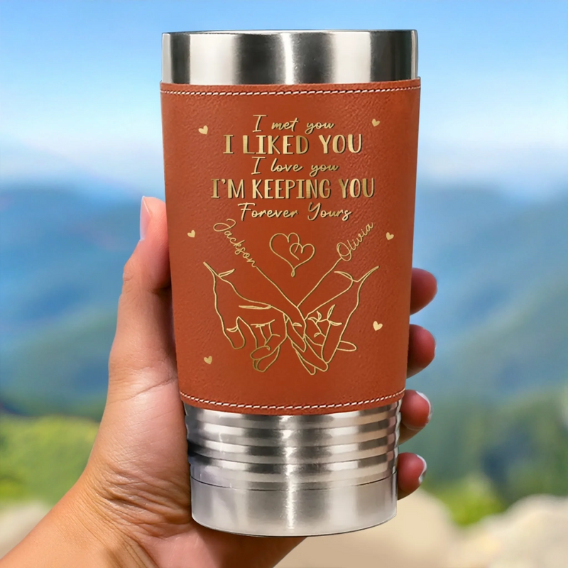 You’re The Only Tool I’ll Ever Need - Couple Personalized Custom Printed Leather Tumbler - Gift For Husband Wife, Anniversary