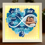 Custom Photo Holding Hands Through Every Season - Couple Personalized Custom Flower Shadow Box With LED - Gift For Husband, Wife, Couple