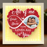 Custom Photo Holding Hands Through Every Season - Couple Personalized Custom Flower Shadow Box With LED - Gift For Husband, Wife, Couple