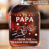 Custom Liquor Decanter - Personalized Father's Day Birthday Gifts For Dad, Grandpa - Drink Because We Exist