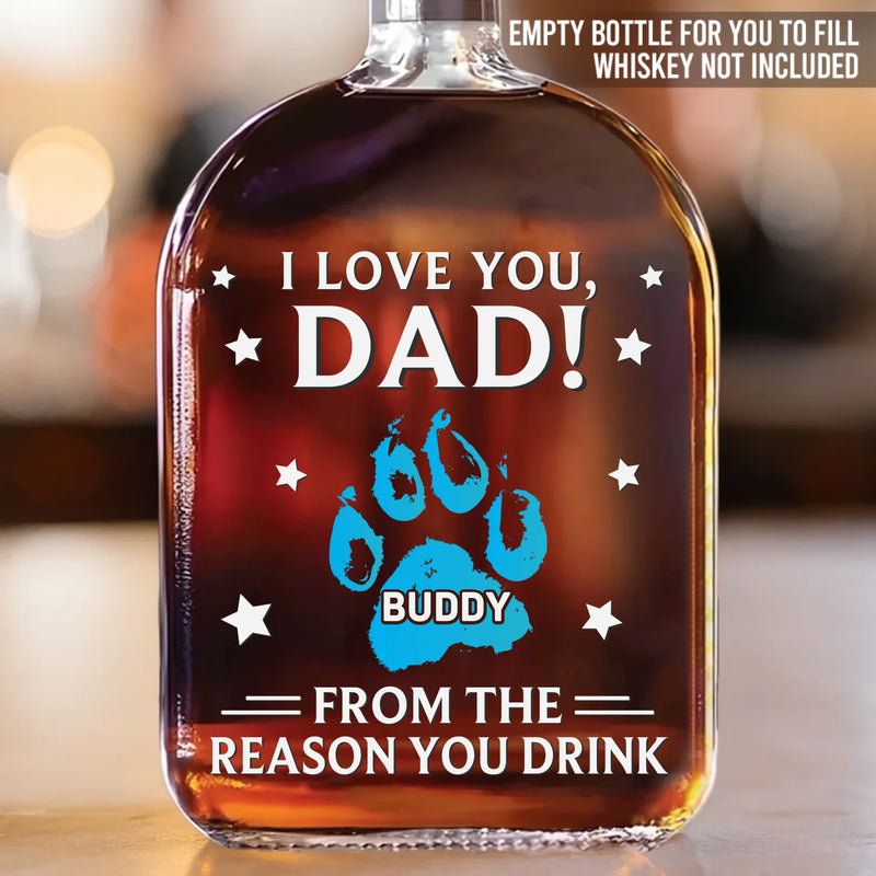 You're Our Favorite Hooman - Dog & Cat Personalized Custom Whiskey Bottle - Father's Day,  Gift For Dad, Dog Lovers, Cat Lovers