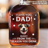 Custom Photo Dad Fuel Courtesy Of Your Pack - Dog & Cat Personalized Custom Whiskey Bottle - Father's Day,  Gift For Dad, Pet Owners, Pet Lovers