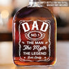 Vintage Soul, Modern Legend - Family Personalized Custom Whiskey Bottle - Father's Day, Gift For Dad, Grandpa