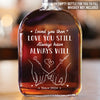 From Our First Kiss Till Our Last Breath - Couple Personalized Custom Whiskey Bottle - Gift For Husband Wife, Anniversary