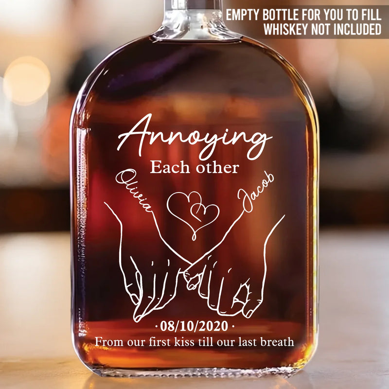 Together Forever - Couple Personalized Custom Whiskey Bottle - Gift For Husband Wife, Anniversary