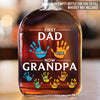 Behind Every Great Family Is A Grandpa Who Was Once A Great Dad - Family Personalized Custom Whiskey Bottle - Father's Day, Gift For Dad, Grandpa