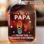 From Your Favorite Little Footsteps - Family Personalized Custom Whiskey Bottle - Father's Day, Gift For Dad, Grandpa