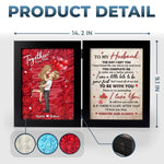 My Heart Belongs To You - Couple Personalized Custom Double Frame Flower Shadow Box - Gift For Husband Wife, Anniversary