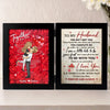 My Heart Belongs To You - Couple Personalized Custom Double Frame Flower Shadow Box - Gift For Husband Wife, Anniversary