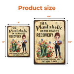 More Plants Less Stress - Family Personalized Custom Home Decor Metal Sign - Gift For Gardeners, Plant Lovers, Flower Enthusiasts
