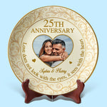 Custom Photo A Love That Lasts - Couple Personalized Custom Ceramic Plate - Gift For Husband Wife, Anniversary