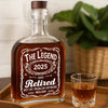 Living The Retired Life - Coworker Personalized Custom Whiskey Bottle - Appreciation, Retirement Gift For Coworkers, Work Friends, Colleagues