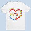 Love Stitched Into Every Name - Family Personalized Custom Unisex T-shirt, Premium T-shirt, Hoodie - Mother's Day, Gift For Mom, Grandma