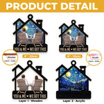 In This House, Love Lives - Couple Personalized Window Hanging Suncatcher Ornament - Gift For Husband Wife, Anniversary