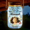 Custom Photo Your Light Still Shines - Memorial Personalized Custom Solar Jar Lantern - Sympathy Gift For Family Members