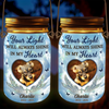 Custom Photo Love Like Yours Never Dims - Memorial Personalized Custom Solar Jar Lantern - Sympathy Gift For Pet Owners, Pet Lovers