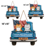 Cat Planning Escape With A Truck - Cat Personalized Custom Home Decor Wood Sign - House Warming Gift For Cat Lovers
