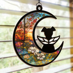 Love You With Every Pawprint - Memorial Window Hanging Suncatcher Ornament - Sympathy Gift For Cat Lovers, Pet Lovers