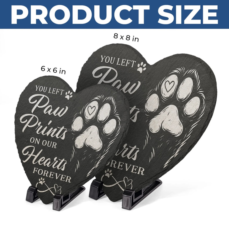 Our Cuddle Never Ends - Memorial Heart Shaped Stone With Stand - Sympathy Gift For Pet Lovers