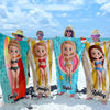 Serviette de plage personnalisée « Paradis retrouvé » - Cadeau idéal pour les vacances d'été, les anniversaires, les fêtes au bord de la piscine, pour les meilleures amies, les meilleures amies et les sœurs