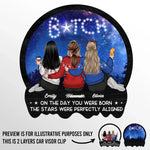 On The Day You Were Born, The Stars Were Perfectly Aligned - Bestie Personalized Custom Car Visor Clip - Gift For Best Friends, BFF, Sisters