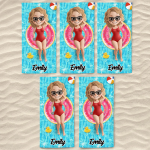 Serviette de plage personnalisée « Paradis retrouvé » - Cadeau idéal pour les vacances d'été, les anniversaires, les fêtes au bord de la piscine, pour les meilleures amies, les meilleures amies et les sœurs