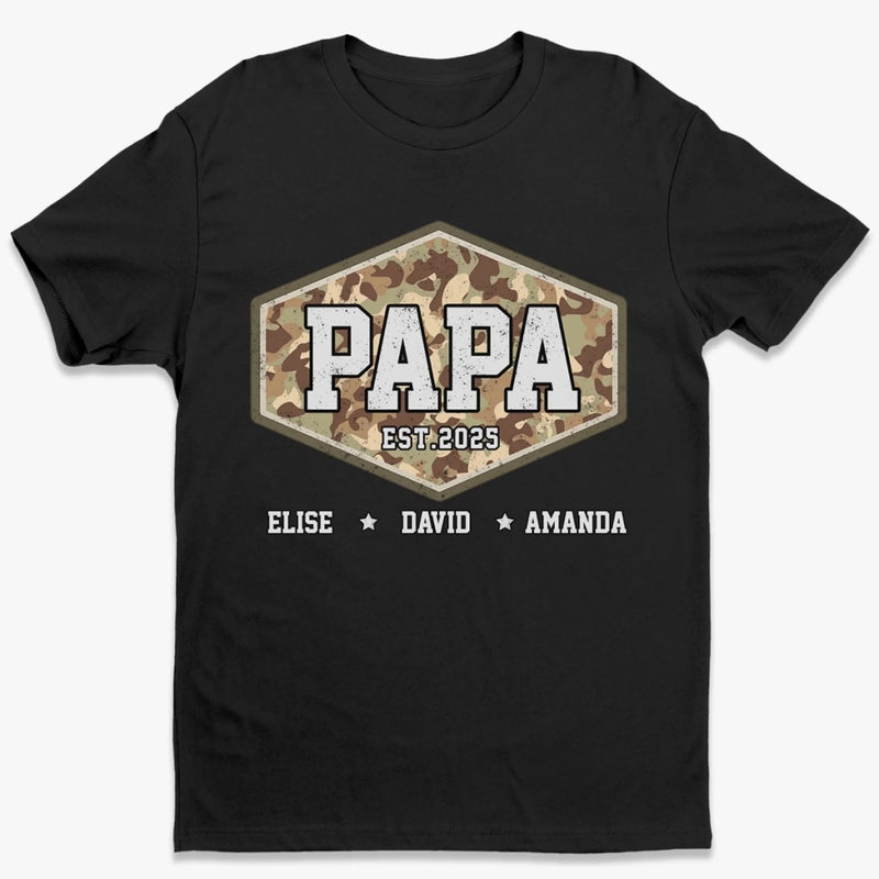 Papa, Mission Never Ends - Family Personalized Custom Unisex T-shirt, Premium T-shirt, Hoodie - 4th Of July, Gift For Dad, Grandpa