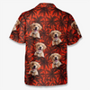 Custom Photo Paws And Palm Trees - Dog & Cat Personalized Custom Unisex Tropical Hawaiian Aloha Shirt - Summer Vacation Gift, Gift For Pet Owners, Pet Lovers