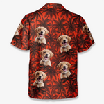Custom Photo Paws And Palm Trees - Dog & Cat Personalized Custom Unisex Tropical Hawaiian Aloha Shirt - Summer Vacation Gift, Gift For Dog Lovers, Pet Owners