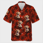 Custom Photo Paws And Palm Trees - Dog & Cat Personalized Custom Unisex Tropical Hawaiian Aloha Shirt - Summer Vacation Gift, Gift For Dog Lovers, Pet Owners