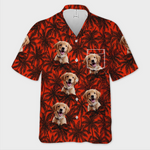 Custom Photo Paws And Palm Trees - Dog & Cat Personalized Custom Unisex Tropical Hawaiian Aloha Shirt - Summer Vacation Gift, Gift For Dog Lovers, Pet Owners