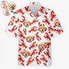 T-shirt hawaïen unisexe personnalisé avec photo « La vie est meilleure avec des griffes et des pattes » pour chien et chat - Cadeau de vacances d'été, cadeau pour propriétaires d'animaux et amoureux des animaux