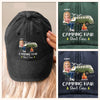 Life’s Better Around A Campfire - Camping Personalized Custom Vintage Washed Denim Baseball Cap - Gift For Camping Lovers