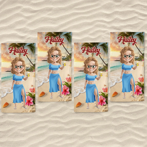 Serviette de plage personnalisée Good Vibes Only - Cadeau idéal pour les vacances d'été, les anniversaires, les fêtes à la piscine, pour les meilleures amies, les meilleures amies et les sœurs