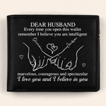 You Complete Every Part Of Me - Couple Personalized Custom Double-Sided Printed Leather Wallet - Gift For Husband