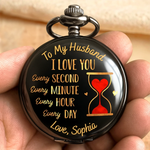 The Best Kind Of Magic Is Love - Couple Personalized Custom Pocket Watch - Gift For Husband, Wife, Couple