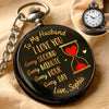 The Best Kind Of Magic Is Love - Couple Personalized Custom Pocket Watch - Gift For Husband Wife, Anniversary