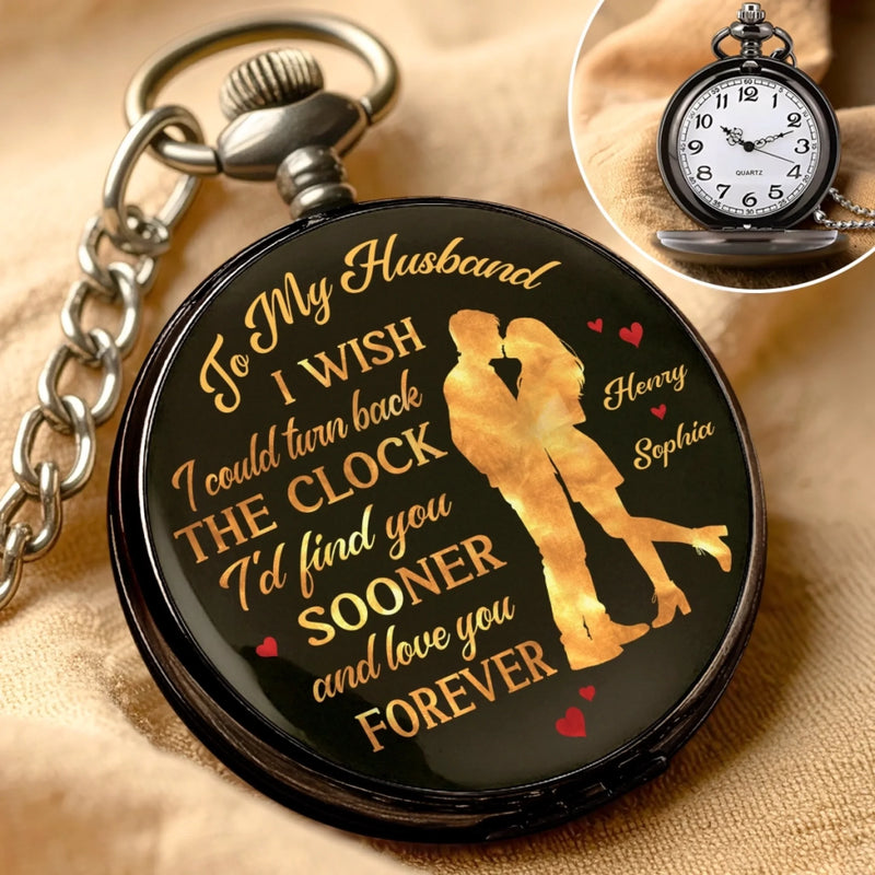 Always Yours, Endlessly Mine - Couple Personalized Custom Pocket Watch - Gift For Husband Wife, Anniversary