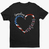 Mon cœur appartient à ces petits patriotes - T-shirt unisexe personnalisé pour la famille, t-shirt premium, sweat à capuche - 4 juillet, cadeau pour maman, grand-mère