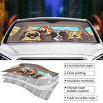 Buckle Up, It’s Bark Time - Dog Personalized Custom Auto Windshield Sunshade, Car Window Protector - Gift For Dog Lovers