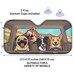 Buckle Up, It’s Bark Time - Dog Personalized Custom Auto Windshield Sunshade, Car Window Protector - Gift For Dog Lovers