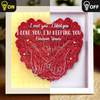 Wrapped In Your Love - Couple Personalized Custom Flower Shadow Box With LED - Gift For Husband Wife, Anniversary